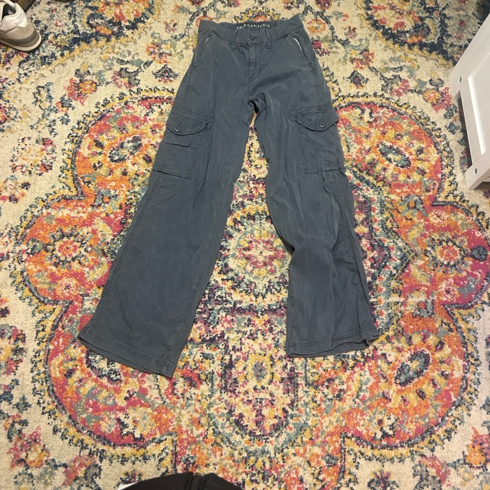 American Eagle Outfitters Slate Gray Stretch Pants